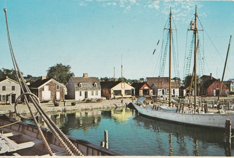 Vintage Unused Postcard: s: Mystic Seaport, Connecticut