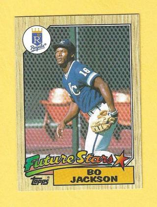 1987 Topps Bo Jackson rookie RC Royals Baseball Card 