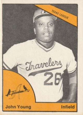 1977 TCMA #40 John Young Arkansas Travelers Texas League