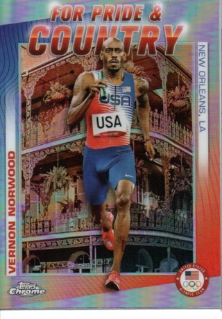 2024 Topps Olympics Chrome Vernon Norwood Pride & Country