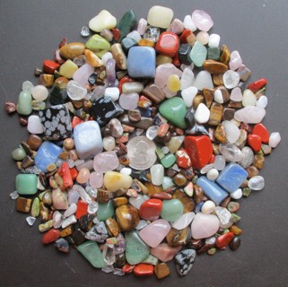 Large Assortment Mini to Large Tumbled Gemstones