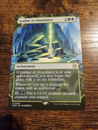 Magic the gathering mtg Leyline of Abundance borderless Wilds of Eldraine