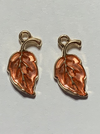 ♦LEAF CHARMS~SET #2~PINK~FREE SHIPPING♦