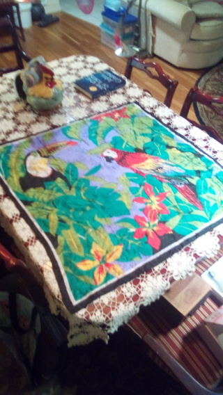 Toucan & Parrot Large Jungle Floral , 100% Silk scarf