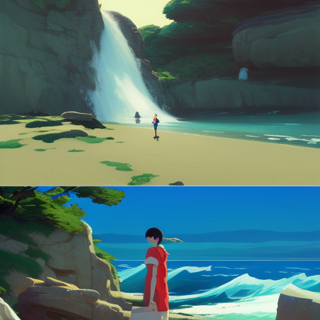 Listia Digital Collectible: Waiting for my love by the sea and waterfall