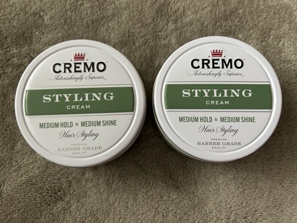 (2) Brand New Sealed Cremo Medium Hold Shine Styling Creams