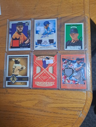 *MLB* Lot of 6 Auto/Jersey Cards (3 are numbered)