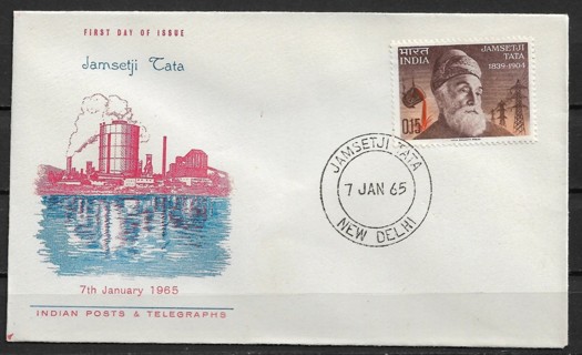 1965 India Sc396 Jamsetji Tata FDC