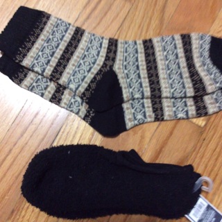 One Pair of Knitted Wool Bohemian Socks + One Pair of Free Socks. # 24