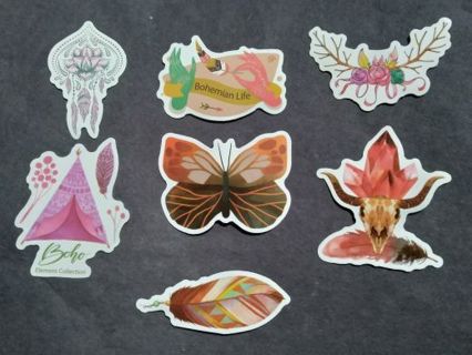 7 Vinyl Stickers Boho