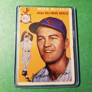 1954 - TOPPS LOW GRADE FILLER BASEBALL - CARD NO. 152 - MIKE BLYZKA - ORIOLES - BV= $15