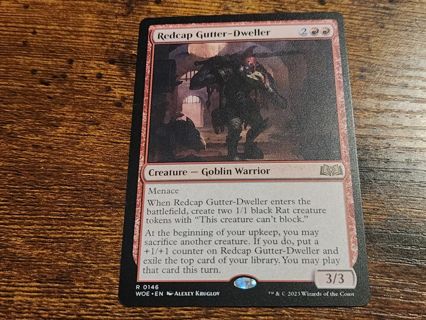 Magic the gathering mtg Redcap Gutter Dweller rare card Wilds of Eldraine