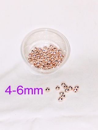 50 Rose-Gold Beads-6mm