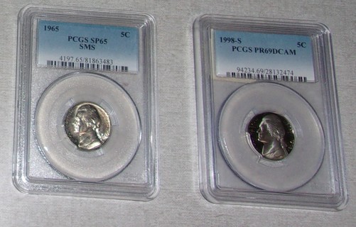 PCGS JEFFERSON NICKELS YOU GET BOTH