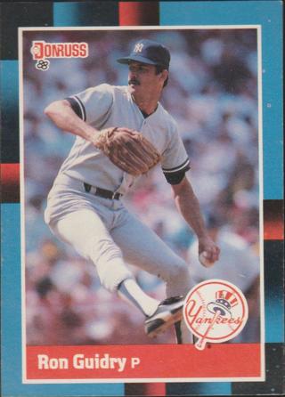 1988 Donruss Baseball Ron Guidry New York Yankees #175