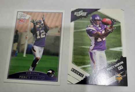 2009 Percy Harvin rookie cards Minnesota Vikings