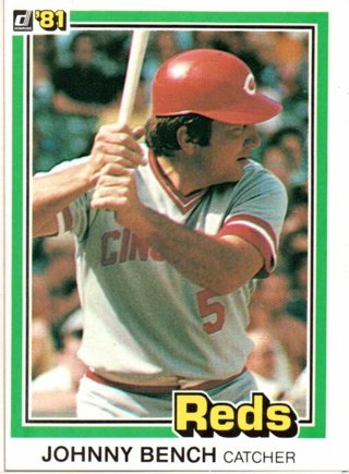 1981 Donruss Johnny Bench #62