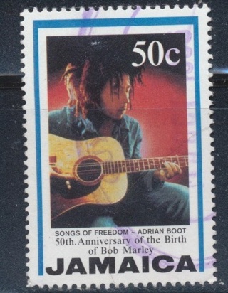 Jamaica:  1995, "Song of Freedom" Bob Marley's 50th Anniv., Used, Sc # JM-876 - JAM-3100n