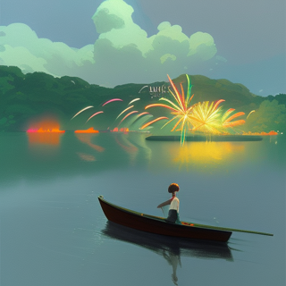 Listia Digital Collectible: Fireworks by the lake