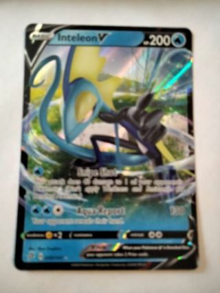 Inteleon v 049/192 rare holo nm pokemon