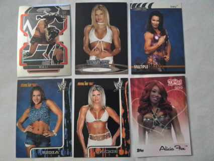 6 card WWE woman lot insert