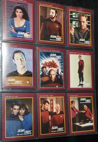 9 Star Trek Next Generation 1991 Cards