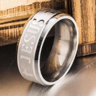 1 NEW Titanium Steel Ring Jesus Christ Cross Ring Sizes Available! FREE SHIPPING