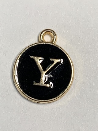 BLACK AND GOLD INITIAL LETTERS~#Y3~FREE SHIPPING!