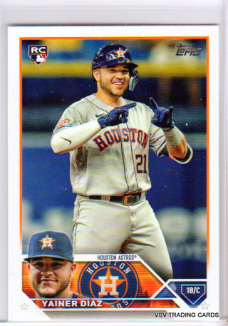 Yainer Diaz, 2023 Topps ROOKIE Card #635, Houston Astros, (LBB)