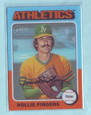 2024 Topps Heritage Rollie Fingers 3D RARE INSERT Baseball Card # 753D-15 A's Athletics