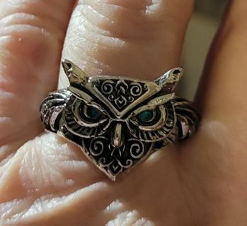 Man's Size 12 Wicked Owl Ring