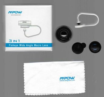NEW MPOW Clip On Fisheye and Macro Lens for Mobile Phone Notebook PC & iPad