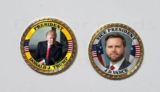 President Donald Trump Vice President JD Vance GOP Campaign novelty coin