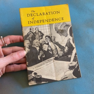 Vintage 1956 booklet of the Declaration of Independence 