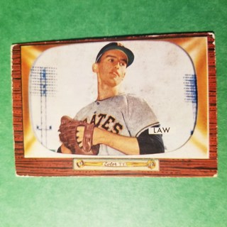   1955 - BOWMAN BASEBALL - CARD NO. 199 - VERNON LAW - PIRATES - BV = $15 