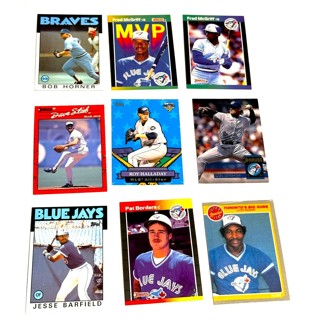 Halladay-Horner-McGriff,Stieb,Barfield- Blue Jays- 9 Card Lot