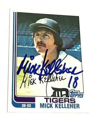 Mick Kelleher #184  Autograph  1982 Topps Baseball Trading Card