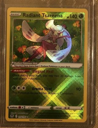 NM Ultra Rare Radiant Tsareens Pokemon card TCG SWSH