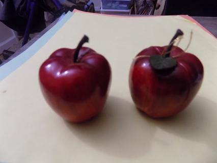 2 polished apples for crafts 2 inch round