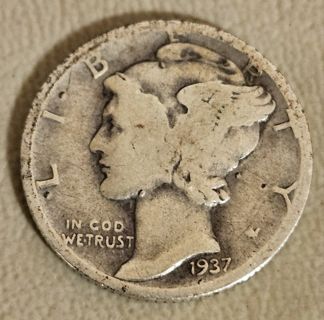 1937 Mercury Silver Dime