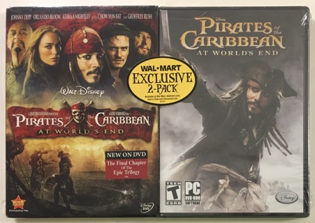 Pirates of the Caribbean At World's End Wal-Mart Exclusive DVD Movie / PC DVD-ROM Video Game Bundle