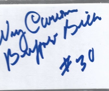 Wray Carlton 1960-67 Buffalo Bills Auto Autographed Signed Football Index Card