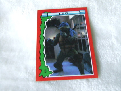 1991 Teenage Mutant Ninja Turtles Leonardo Topps Card #5