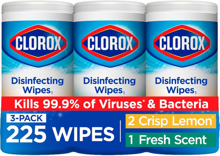 (*3-Pack) Clorox Disinfecting Wipes Value Pack, Household Essentials
