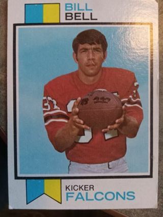 1973 T.C.G. BILL BELL ATLANTA FALCONS FOOTBALL CARD# 411