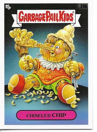 Brand New 2022 Topps Garbage Pail Kids Chiseled Chip Sticker From the Book Worms Set