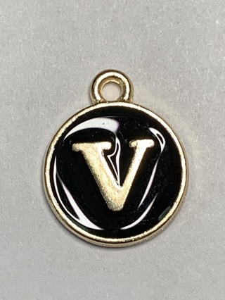 BLACK AND GOLD INITIAL LETTERS~#V3~FREE SHIPPING!
