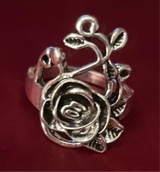 Brand new flower ring, alloy, size 7, free shipping