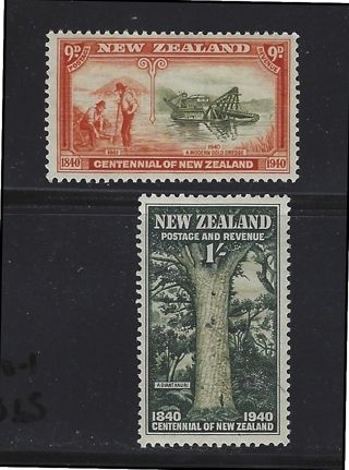 1940 New Zealand stamps (2), MNH/VF, Scott #s 240-241, est CV $23.65
