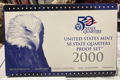 2000 US Mint 50 State Quarters Proof Set - Uncirculated - New